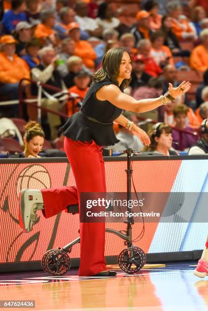 Georgia head coach Joni Taylor during 1st half action between the Auburn Tigers and the Georgia Bulldogs on March 02, 2017 at Bon Secours Wellness...