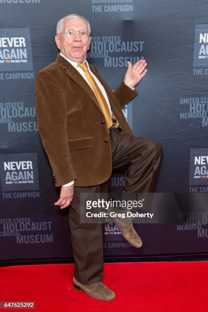 Actor Robert Clary attends the United States Holocaust Memorial Museum Presents 2017 Los Angeles Dinner: What You Do Matters at The Beverly Hilton...