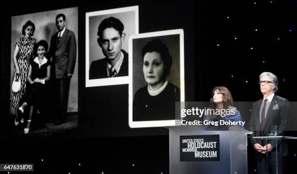 Janet Rosenblatt and Lenny Rosenblatt are honored at the United States Holocaust Memorial Museum presents an award to Max Webb at the United States...