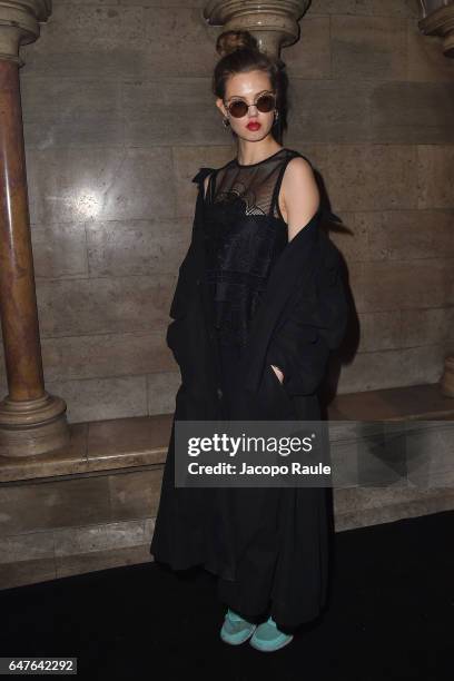 Lindsey Wixson attends 'A Better High' Party as part of the Paris Fashion Week Womenswear Fall/Winter 2017/2018 at American Cathedral Of Paris on...