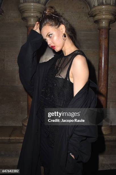 Lindsey Wixson attends 'A Better High' Party as part of the Paris Fashion Week Womenswear Fall/Winter 2017/2018 at American Cathedral Of Paris on...