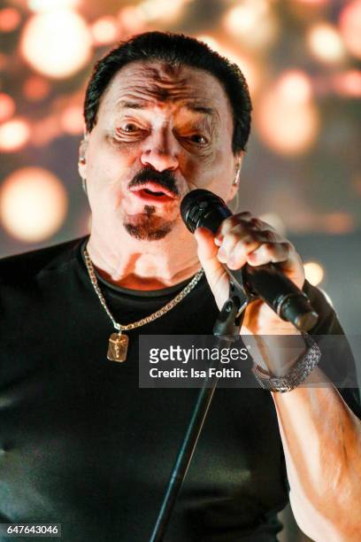 Singer Bobby Kimball performs at the last rehearsal for the concert 'Man Doki Soulmates: Wings Of Freedom' at L'Olympia on March 1, 2017 in Paris,...
