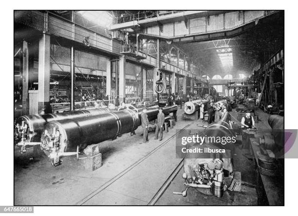 antique london's photographs: royal gun factory, woolwich arsenal - 1900 stock illustrations