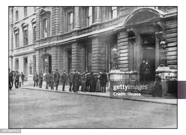 antique london's photographs: metropolitan policemen going on duty - metropolitan police stock illustrations