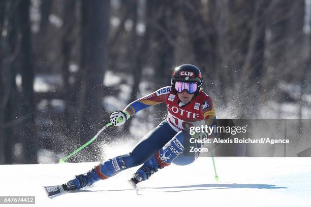 Stacey Cook of USA competes during the Audi FIS Alpine Ski World Cup Women's Downhill on March 04, 2017 in Jeongseon, South Korea