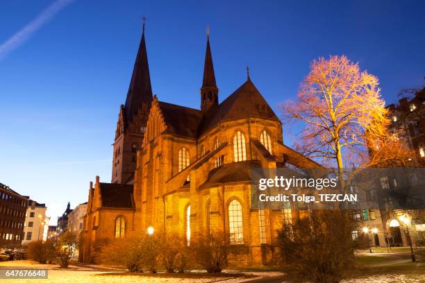 church of saint peter, malmo - malmo stock pictures, royalty-free photos & images