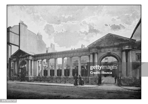 antique london's photographs: grosvenor house - grosvenor mayfair london stock illustrations