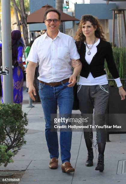 Actor Diedrich Bader and his wife Dulcy Rogers are seen on March 3, 2017 in Los Angeles, California.