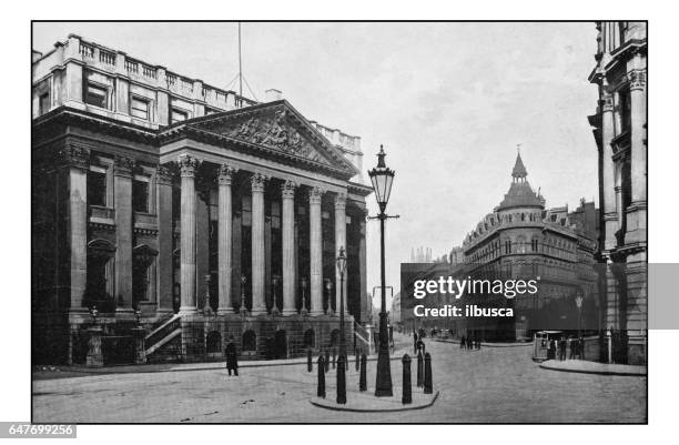 antique london's photographs: mansion house - mansion house stock illustrations
