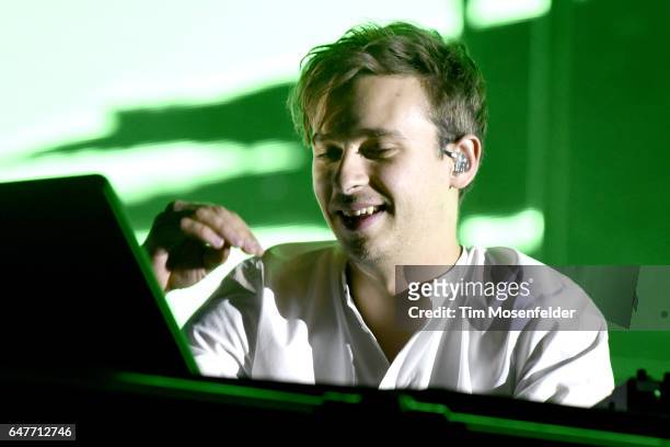 Flume performs during the Okeechobee Music Festival on March 3, 2017 in Okeechobee, Florida.