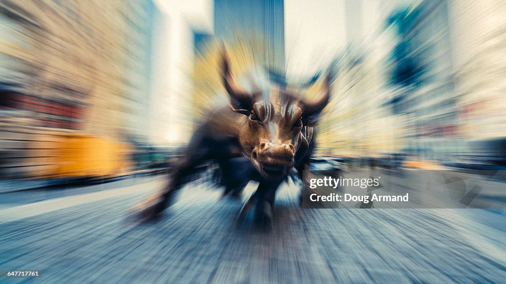 Charging Bull statue near Wall Street