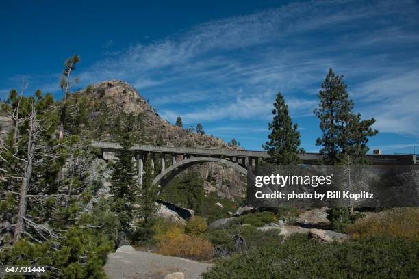 donner summit bridge or rainbow bridge - donner summit stock pictures, royalty-free photos & images