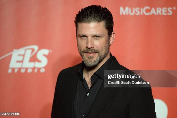 Actor Greg Vaughan of Queen Sugar attends the 2017 MusiCares Person of the Year pre-show arrival red carpet on February 10, 2017 in Los Angeles,...