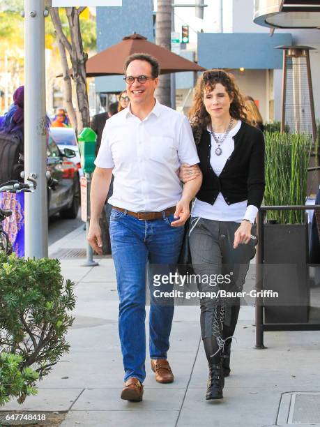 Diedrich Bader and Dulcy Rogers are seen on March 03, 2017 in Los Angeles, California.