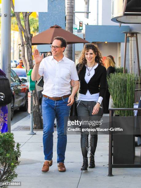 Diedrich Bader and Dulcy Rogers are seen on March 03, 2017 in Los Angeles, California.