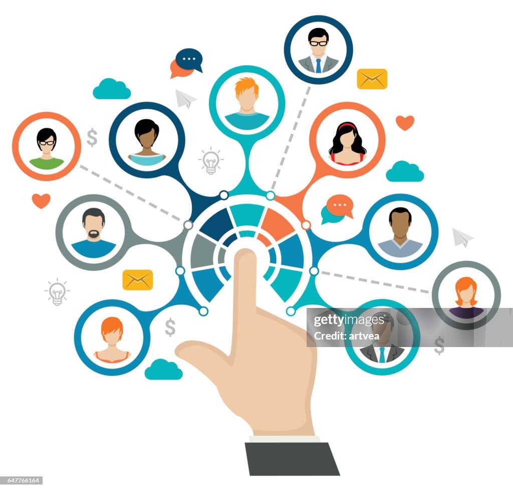 Sociaal netwerk Concept