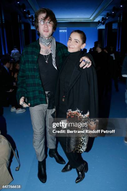 Gabriel-Kane Day-Lewis and Princess of Savoy, Clotilde Courau attend the Haider Ackermann show as part of the Paris Fashion Week Womenswear...