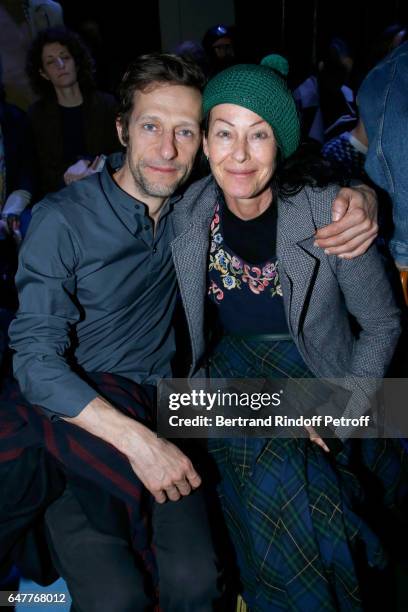 Photographer Benoit Peverelli and guest attend the Haider Ackermann show as part of the Paris Fashion Week Womenswear Fall/Winter 2017/2018 on March...