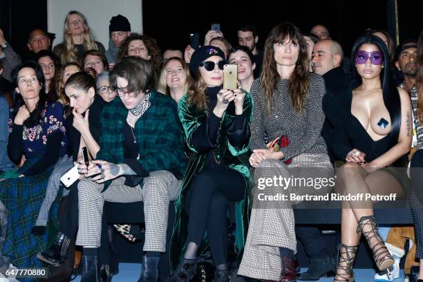 Princess of Savoy, Clotilde Courau, Gabriel-Kane Day-Lewis, Marisa Berenson, Caroline de Maigret and Nicki Minaj attend the Haider Ackermann show as...