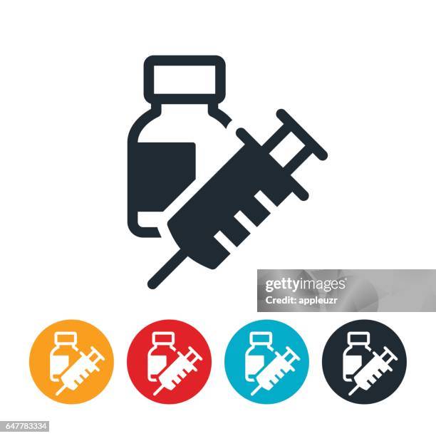 insuline and syringe icon - insulin stock illustrations