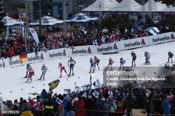 General view during the FIS Nordic World Ski Championships Women's Cross Country Mass Start on March 4, 2017 in Lahti, Finland.