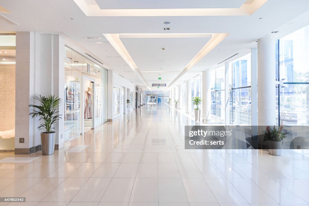 Empty shopping mall