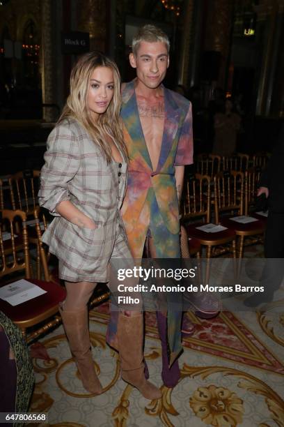 Rita Ora attends the Vivienne Westwood show as part of the Paris Fashion Week Womenswear Fall/Winter 2017/2018 on March 4, 2017 in Paris, France.