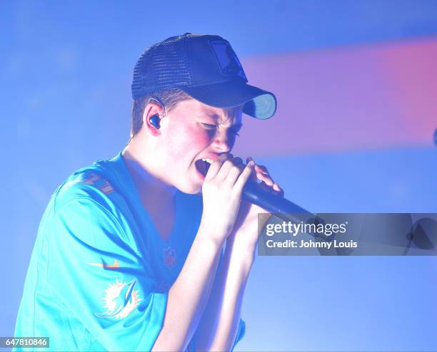 Jacob Sartorius performs onstage during 'The last text World tour' at Revolution Live on March 3, 2017 in Fort Lauderdale, Florida.