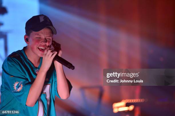 Jacob Sartorius performs onstage during 'The last text World tour' at Revolution Live on March 3, 2017 in Fort Lauderdale, Florida.