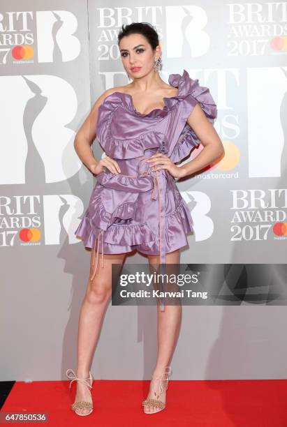 Charli XCX attends The BRIT Awards 2017 at The O2 Arena on February 22, 2017 in London, England.