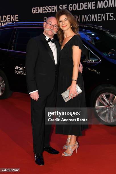 Horst Lichter and Nada Lichter arrive for the Goldene Kamera on March 4, 2017 in Hamburg, Germany.