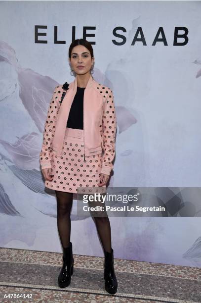 Negin Mirsalehi attends the Elie Saab show as part of the Paris Fashion Week Womenswear Fall/Winter 2017/2018 on March 4, 2017 in Paris, France.