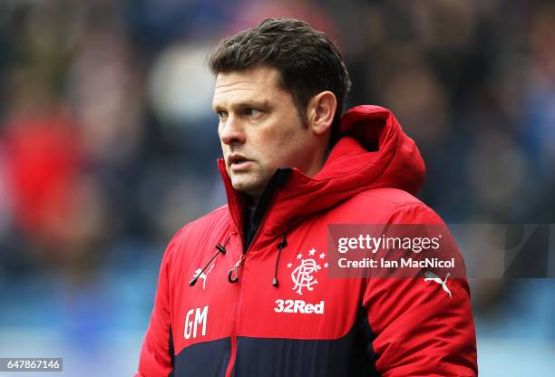 Rangers manager Graeme Murty is seen during the Scottish Cup Quarter final match between Rangers and Hamilton Academical at Ibrox Stadium on March 4,...