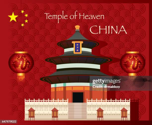 temple of heaven - himmelstempel stock-grafiken, -clipart, -cartoons und -symbole