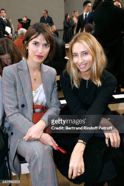Jeanne Damas and Alexandra Golovanoff attend the Nina Ricci show as part of the Paris Fashion Week Womenswear Fall/Winter 2017/2018 on March 4, 2017...