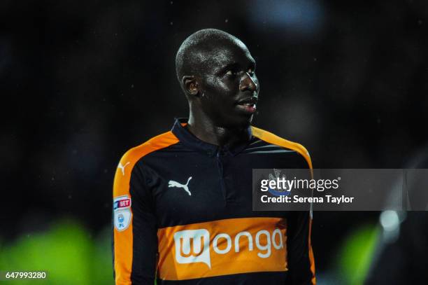 Mohamed Diame of Newcastle United walks off the pitch after Newcastle win the Sky Bet Championship Match between Huddersfield Town and Newcastle...