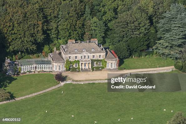 Aerial View of Gatcombe Park Country Home of Anne, The Princess Royal. Aerial View of Gatcombe Park Country Home of Anne, The Princess Royal.