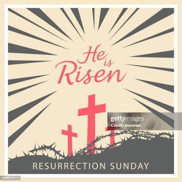 老式的復活周日 - easter cross 幅插畫檔、美工圖案、卡通及圖標