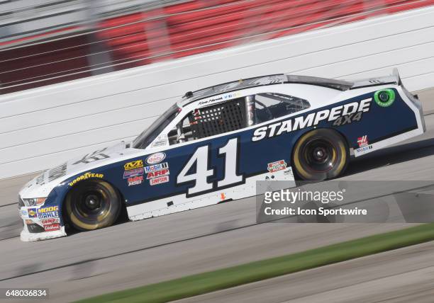 Kevin Harvick Stewart-Haas Racing Textron Off Road Ford Mustang racing during the Xfinity Series Rinnai 250 on March 04 at Atlanta Motor Speedway in...