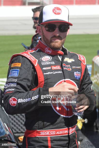 Austin Dillon Richard Childress Racing Rheem Chevrolet Camaro before the Xfinity Series Rinnai 250 on March 04 at Atlanta Motor Speedway in Hampton,...