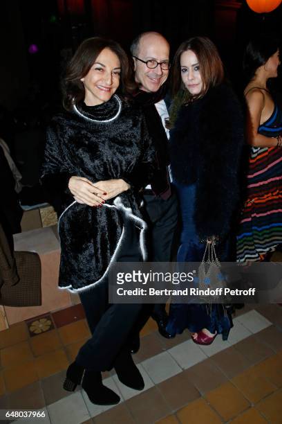 Nathalie Rykiel, CEO of Sonia Rykiel, Jean-Marc Loubier with his wife Hedieh attend the Sonia Rykiel show as part of the Paris Fashion Week...