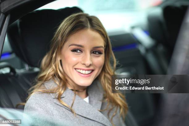 Olivia Palermo is seen, outside the Elie Saab show, during Paris Fashion Week Womenswear Fall/Winter 2017/2018, on March 4, 2017 in Paris, France.