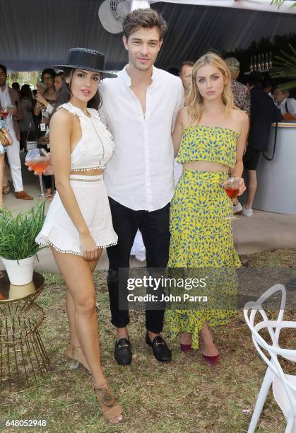 Eiza Gonzalez, Francisco Lachowski and Ana De Armas attend the Third Annual Veuve Clicquot Carnaval at Museum Park on March 4, 2017 in Miami, Florida.