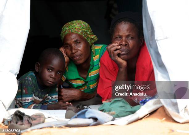 Flood victims stay in tents in Tsholotsho area located in the south of Bulawayo, Zimbabwe on March 03, 2017. Zimbabwe floods killed 246 and left...