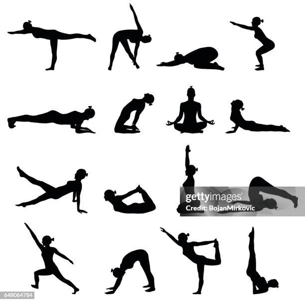 ilustraciones, imágenes clip art, dibujos animados e iconos de stock de yoga plantea aislada sobre fondo blanco - músculo abdominal
