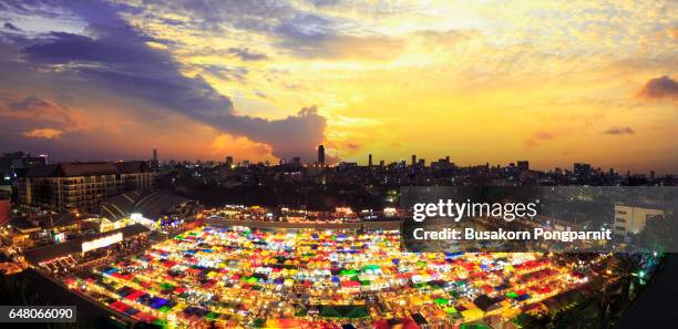train market secondhand market in bangkok , thailand - night market stock pictures, royalty-free photos & images