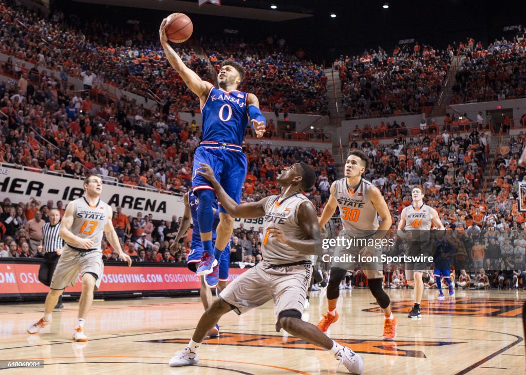 COLLEGE BASKETBALL: MAR 04 Kansas at Oklahoma State