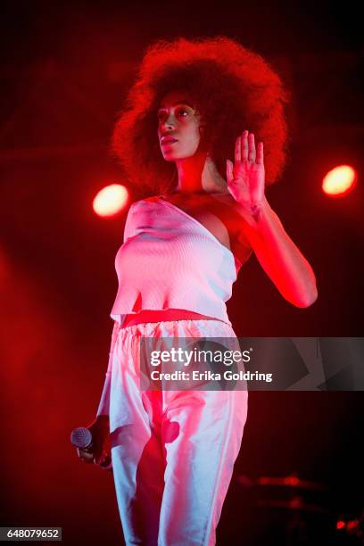 Solange performs during the Okeechobee Music Festival on March 4, 2017 in Okeechobee, Florida.