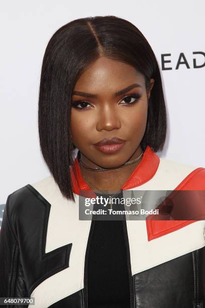 Ryan Destiny attends the 2017 Outfest Fusion LGBT People of Color Film Festival - "Star" at the Egyptian Theatre on March 4, 2017 in Hollywood,...