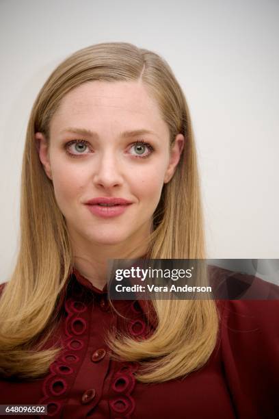 Amanda Seyfried at "The Last Word" press conference at the Four Seasons Hotel on March 3, 2017 in Beverly Hills, California.